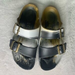Birkenstock WOMENS ARIZONA ESSENTIALS SLIDE SANDAL Brand New metallic 7 7.5 8